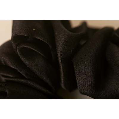 Silk Hair Scrunchies - Black