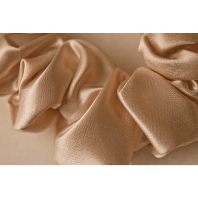 Silk Hair Scrunchies - Biege