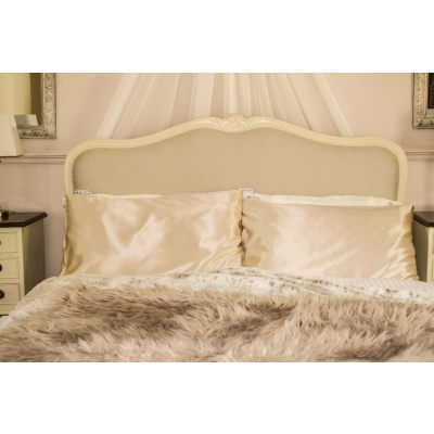 2 Beige Silk Pillowcases
