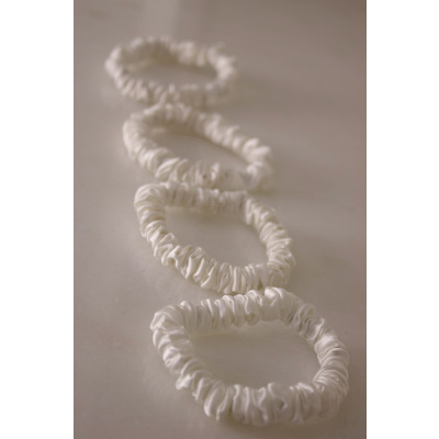 Skinny Hair Scrunchies - Ivory