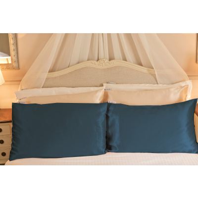 2 Teal Silk Pillowcases