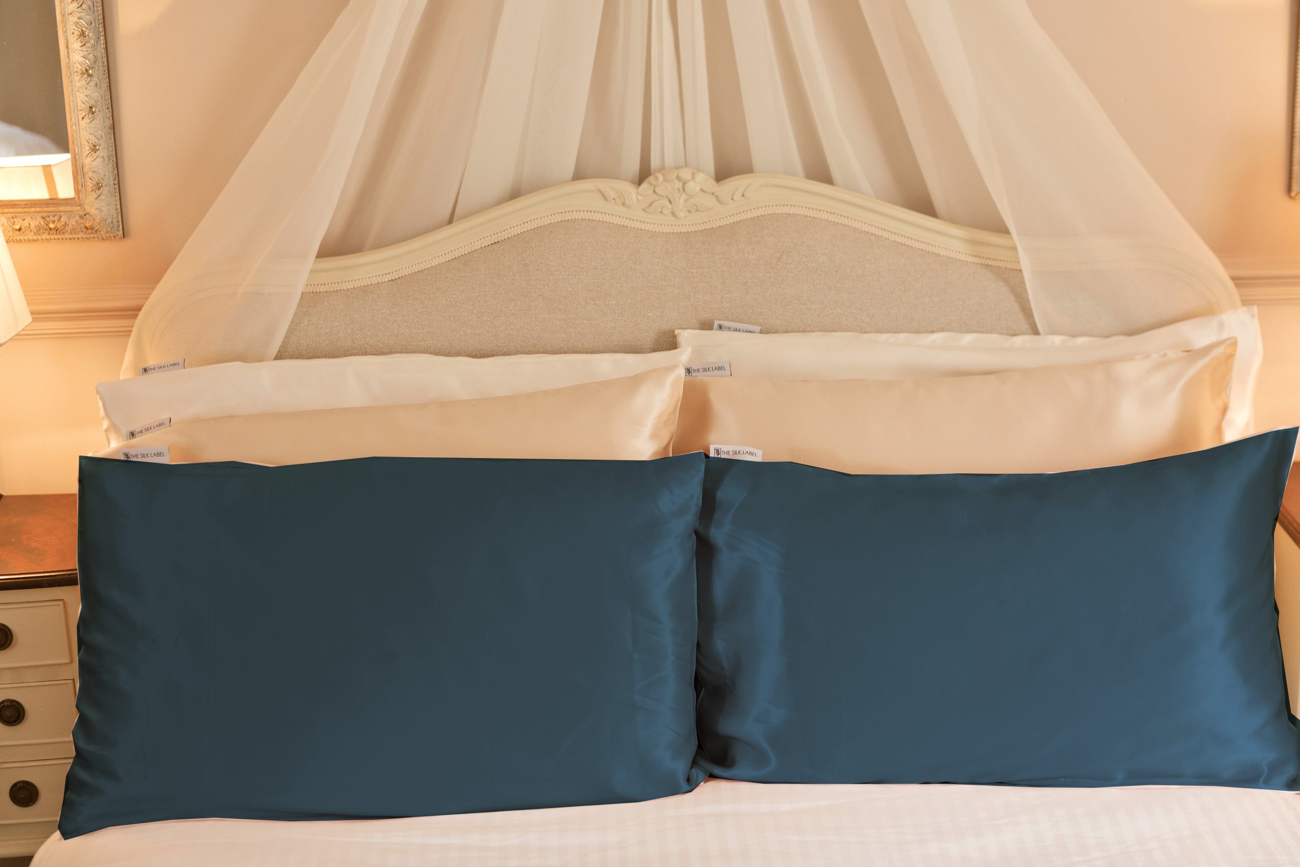 2 Teal Silk Pillowcases